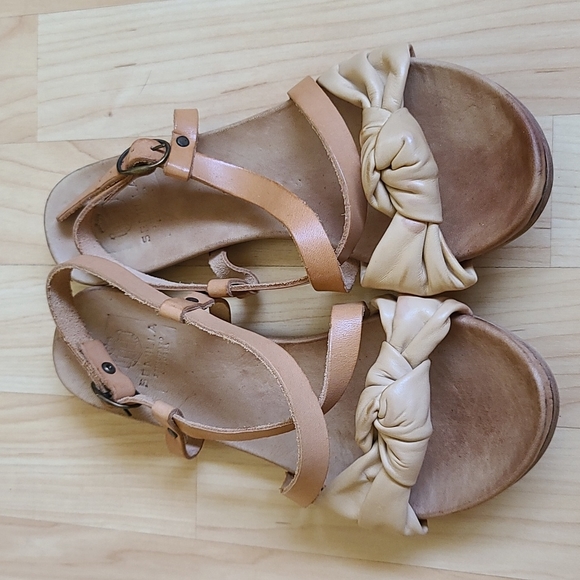 Semilla Italian Leather Sandals Nude color Size 6 - Picture 4 of 5